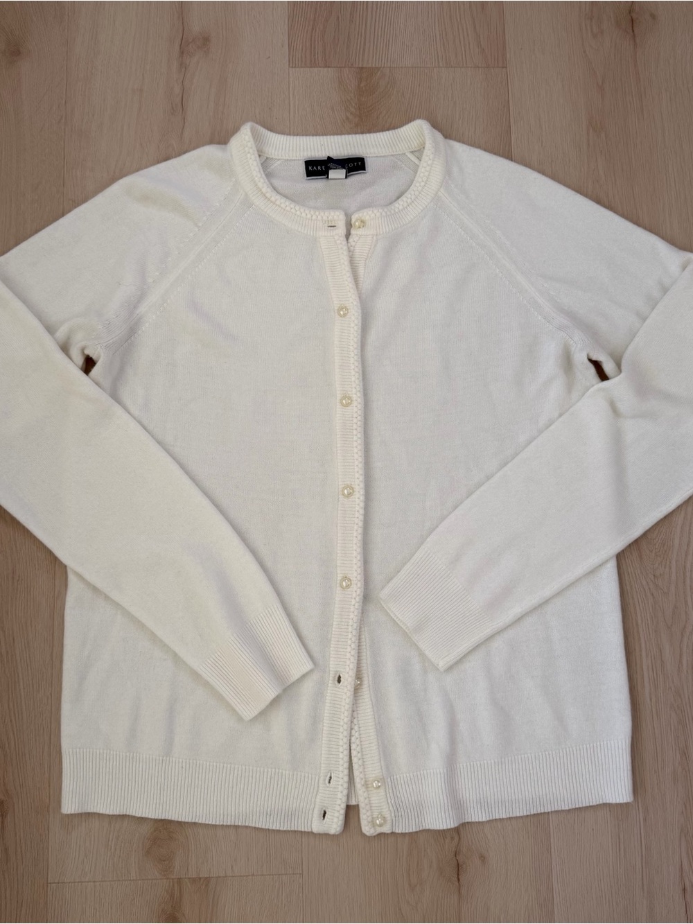 Karen Scott cream cardigan